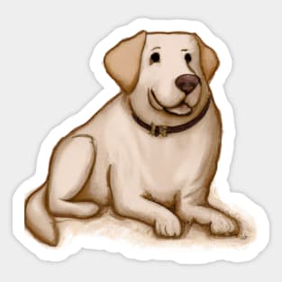 Cute Labrador Retriever Drawing Sticker